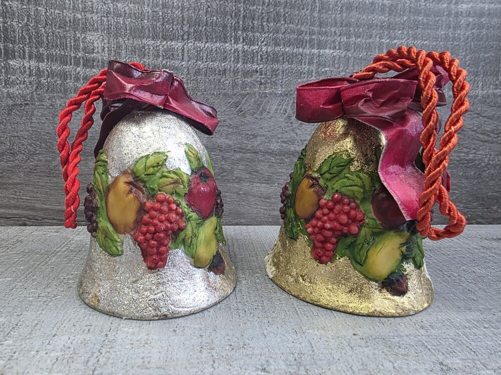 Department 56 Della Robia Bells Ornaments 3.75" #43133 Vtg Christmas b320